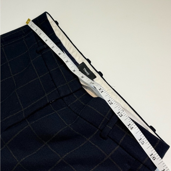 Theory Straight Trouser Windowpane Knit Size 4 - Picture 8 of 10